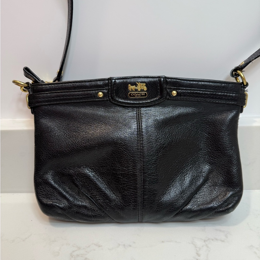 Coach Black Leather Crossbody Bag